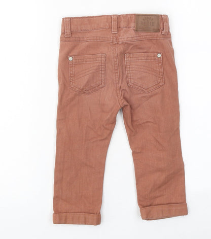 Urban Baby Brown 100% Cotton Capri Jeans Size 12-18 Months Zip