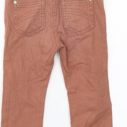Urban Baby Brown 100% Cotton Capri Jeans Size 12-18 Months Zip