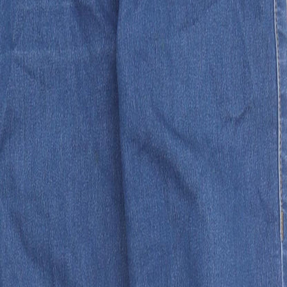 Topshop Womens Blue 100% Cotton Skinny Jeans Size 26 in L30 in Extra-Slim Button