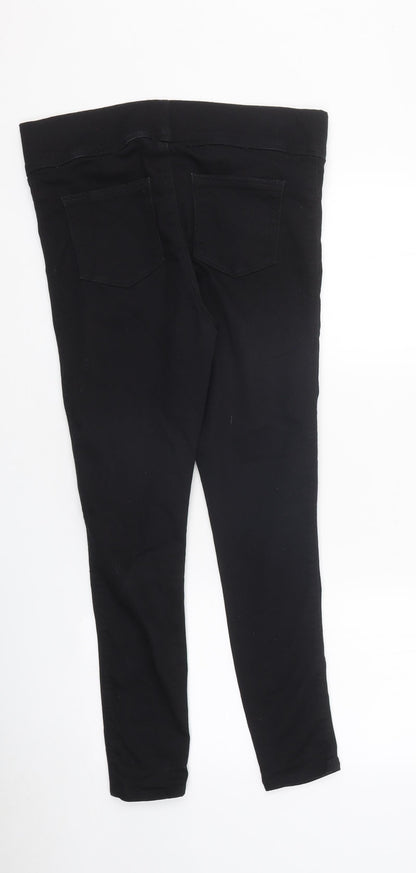 Very Womens Black 100% Cotton Flared Jeans Size 14 L28 in Regular