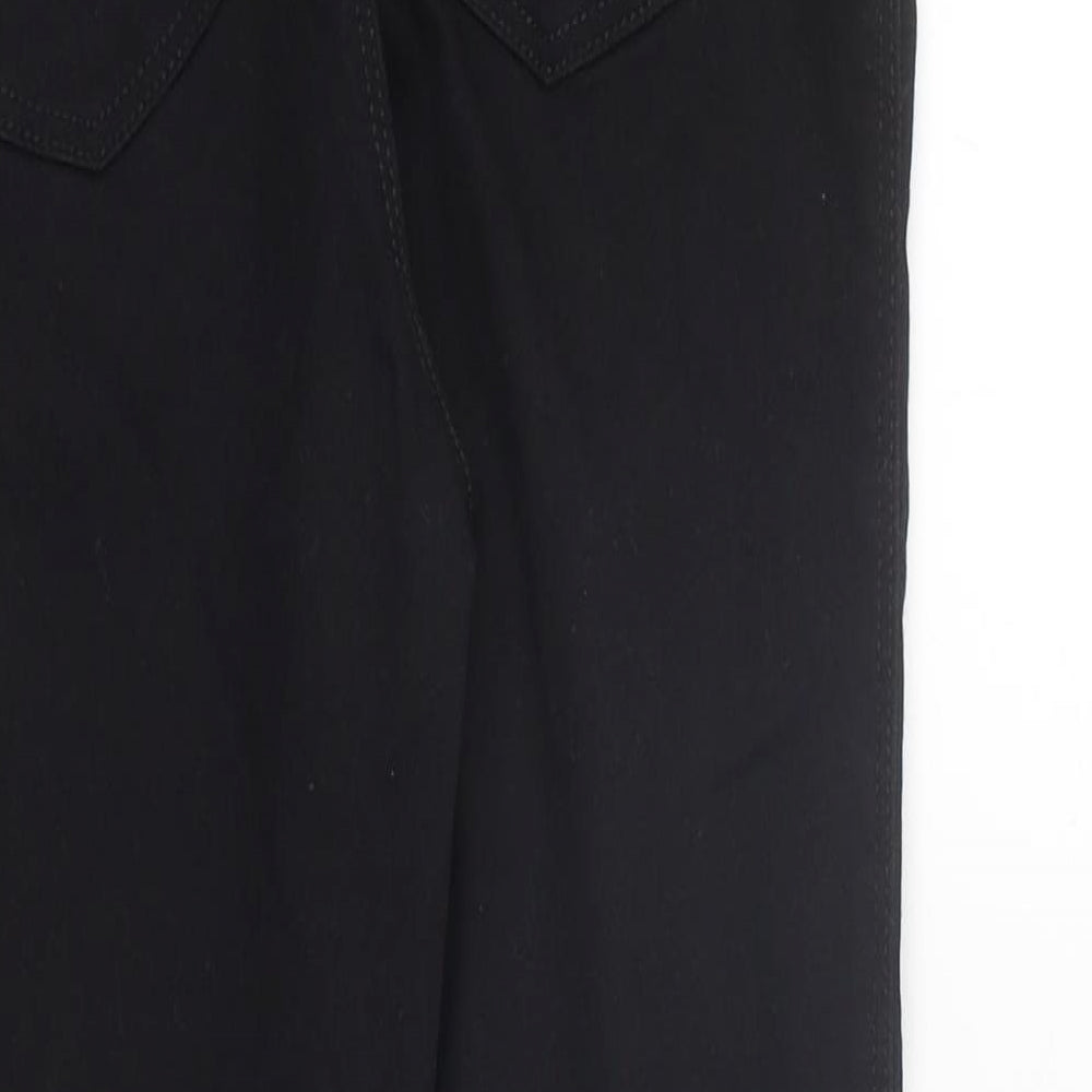 Very Womens Black 100% Cotton Flared Jeans Size 14 L28 in Regular