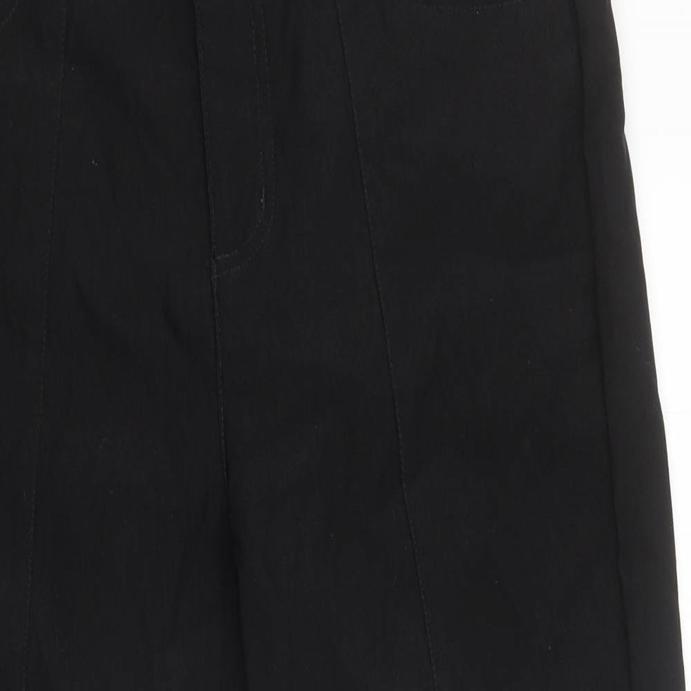 Simon Carter Womens Black 100% Cotton Cropped Jeans Size 8 L23 in Regular Zip