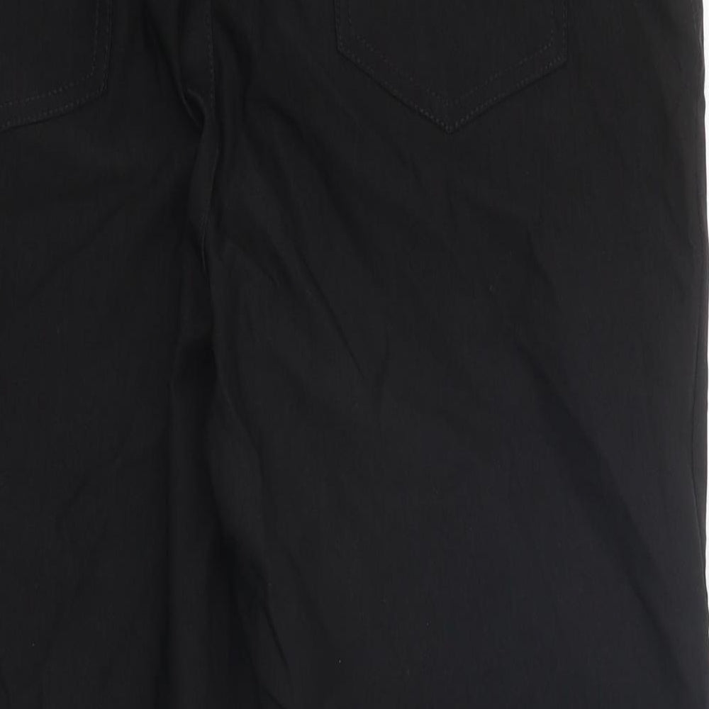 Simon Carter Womens Black 100% Cotton Cropped Jeans Size 8 L23 in Regular Zip