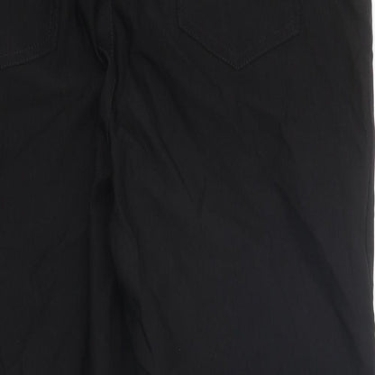 Simon Carter Womens Black 100% Cotton Cropped Jeans Size 8 L23 in Regular Zip