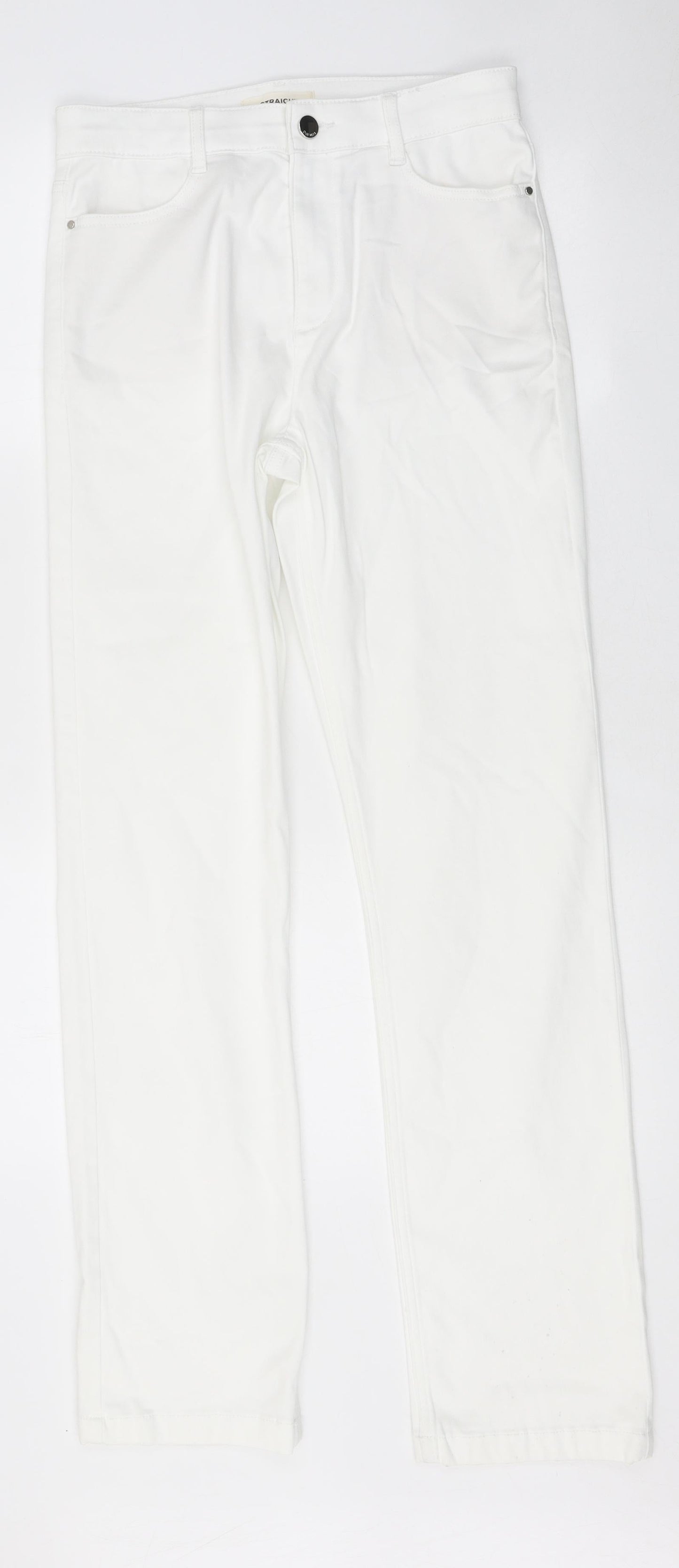 Womens UK Size 10 Marks and Spencer Regular Fit Skinny White Jeans