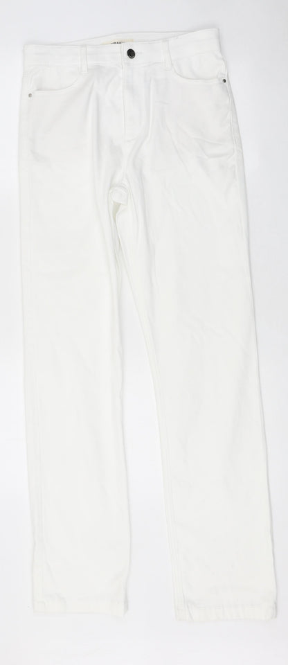 Womens UK Size 10 Marks and Spencer Regular Fit Skinny White Jeans