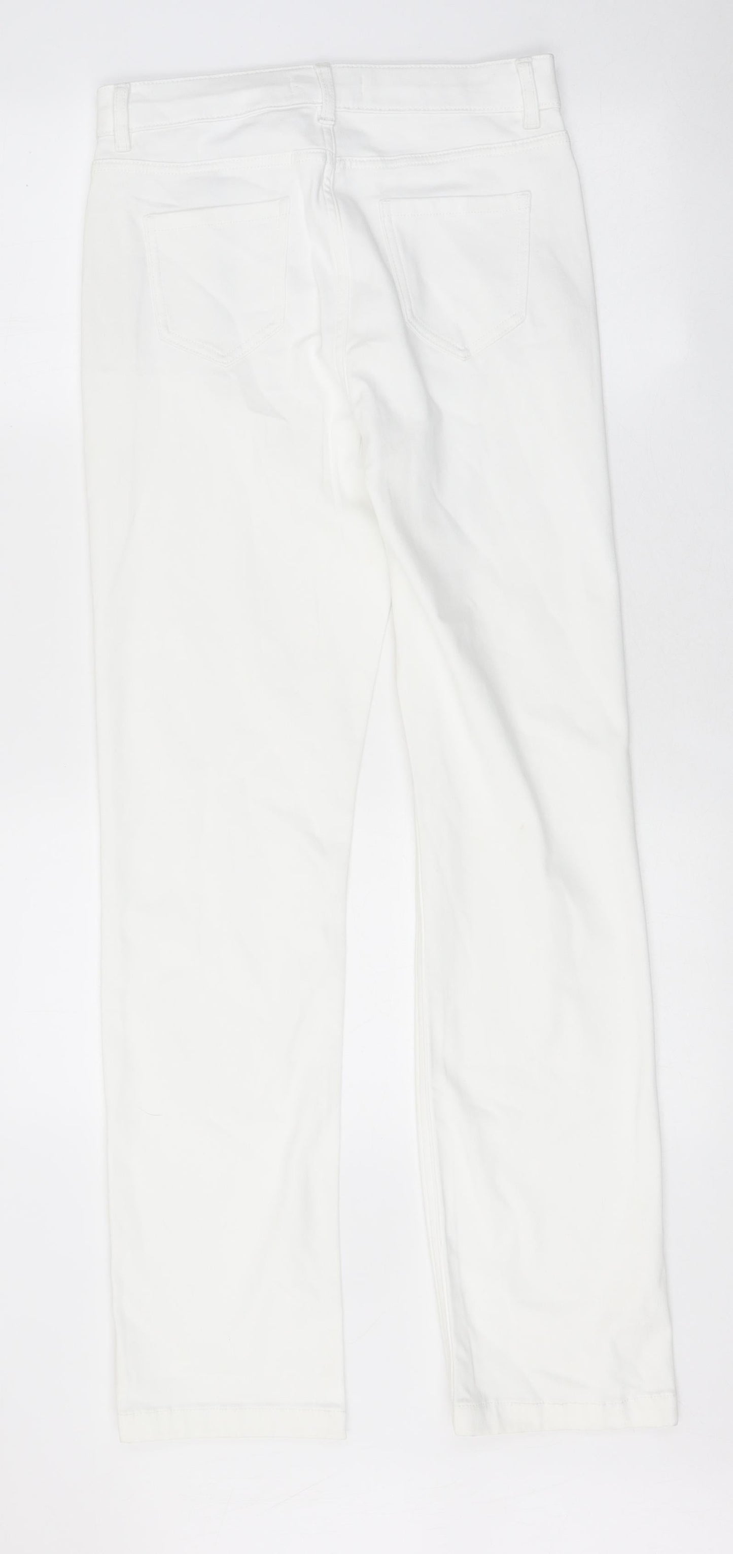 Womens UK Size 10 Marks and Spencer Regular Fit Skinny White Jeans