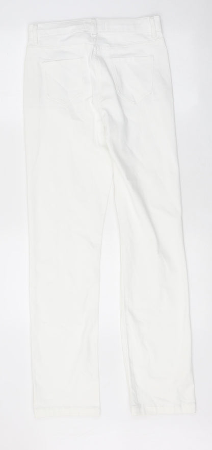 Womens UK Size 10 Marks and Spencer Regular Fit Skinny White Jeans