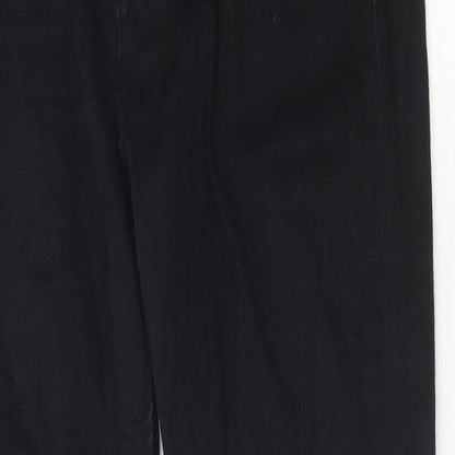 Zara Womens Black 100% Cotton Skinny Jeans Size 8 L25 in Regular Zip