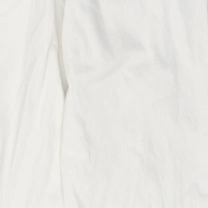 Bershka Womens White 100% Cotton Straight Jeans Size 10 L27 in Regular Zip