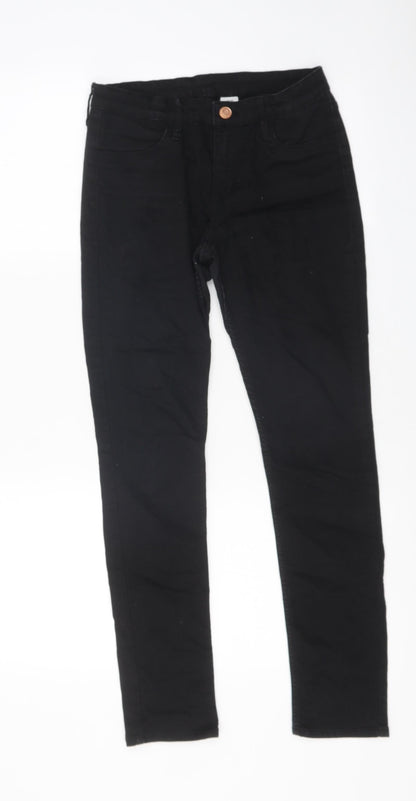 Womens UK Size 12 H&M Regular Fit Skinny Black Jeans