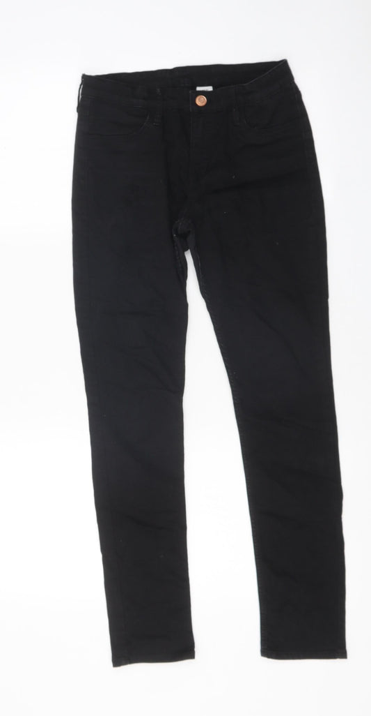Womens UK Size 12 H&M Regular Fit Skinny Black Jeans