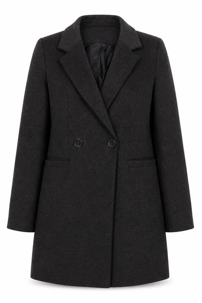 Womens UK Size 6 Warehouse Grey Pea Coat