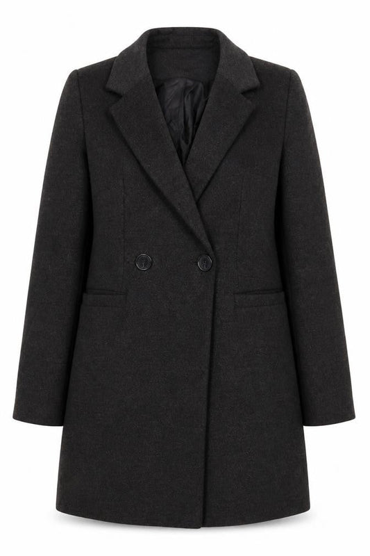 Womens UK Size 6 Warehouse Grey Pea Coat