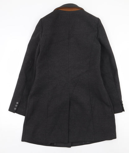 Womens UK Size 6 Warehouse Grey Pea Coat