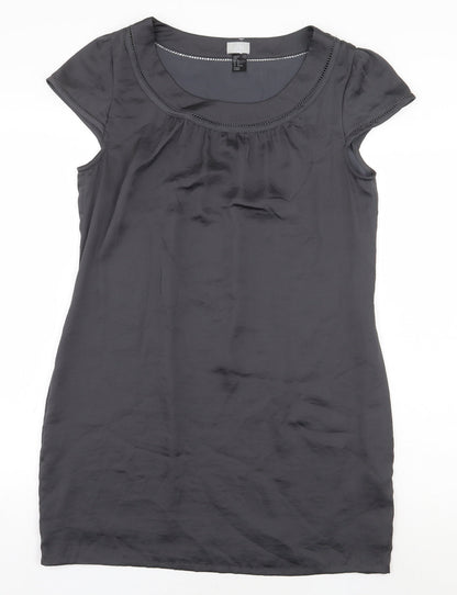 Womens UK Size 12 H&M Grey Basic Blouse