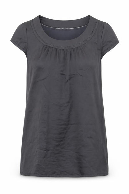 Womens UK Size 12 H&M Grey Basic Blouse
