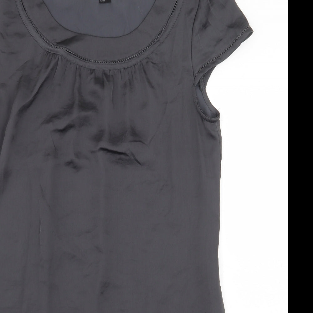 Womens UK Size 12 H&M Grey Basic Blouse