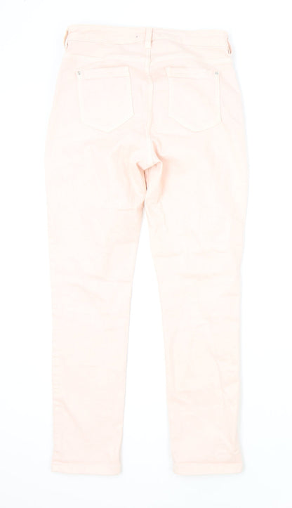 Womens UK Size 8 Blue 73 Regular Fit Skinny Pink Jeans