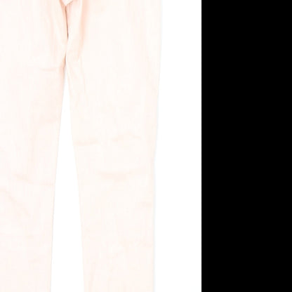 Womens UK Size 8 Blue 73 Regular Fit Skinny Pink Jeans