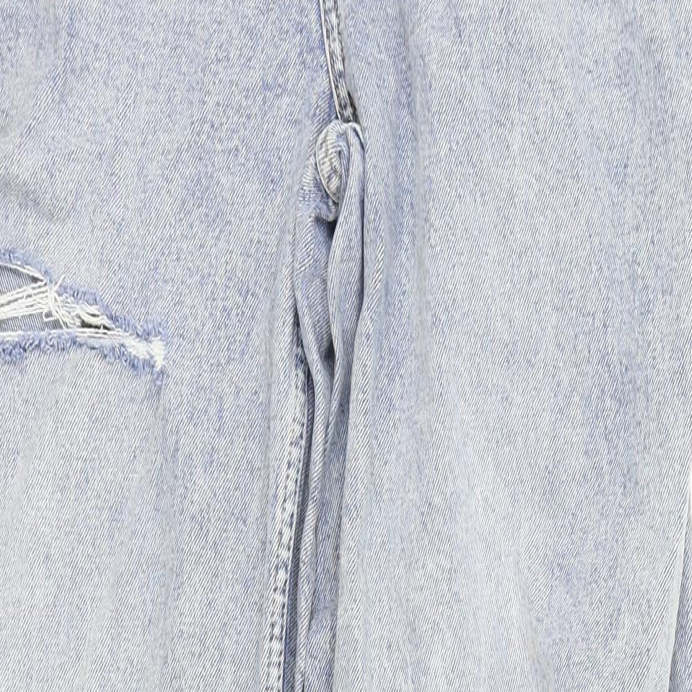 H&M Mens Blue Cotton Straight Jeans Size 29 in L30 in Regular Button