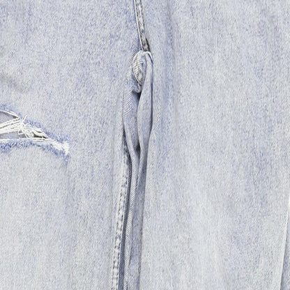 H&M Mens Blue Cotton Straight Jeans Size 29 in L30 in Regular Button