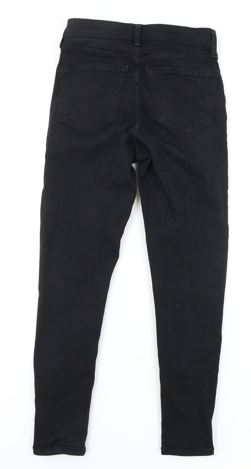 Topshop Womens Black Cotton Skinny Jeans Size 26 in L30 in Regular Zip