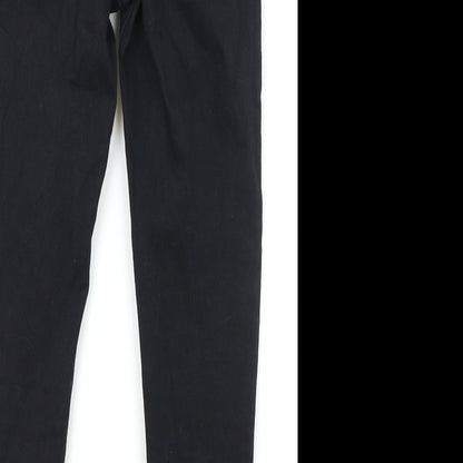 Topshop Womens Black Cotton Skinny Jeans Size 26 in L30 in Regular Zip