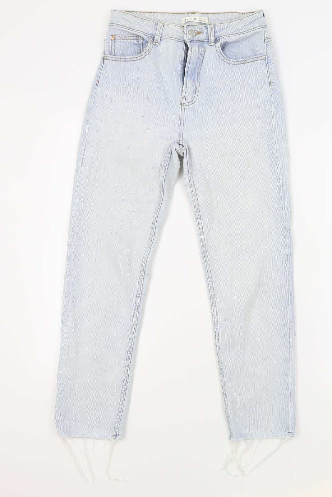 Primark Womens Blue Cotton Skinny Jeans Size 8 L26 in Regular Zip