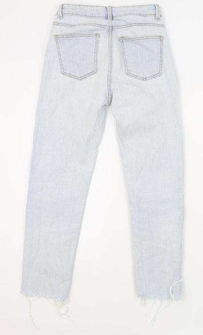 Primark Womens Blue Cotton Skinny Jeans Size 8 L26 in Regular Zip