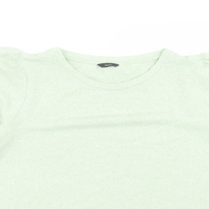 Womens UK Size 14 M&Co Green Basic T-Shirt