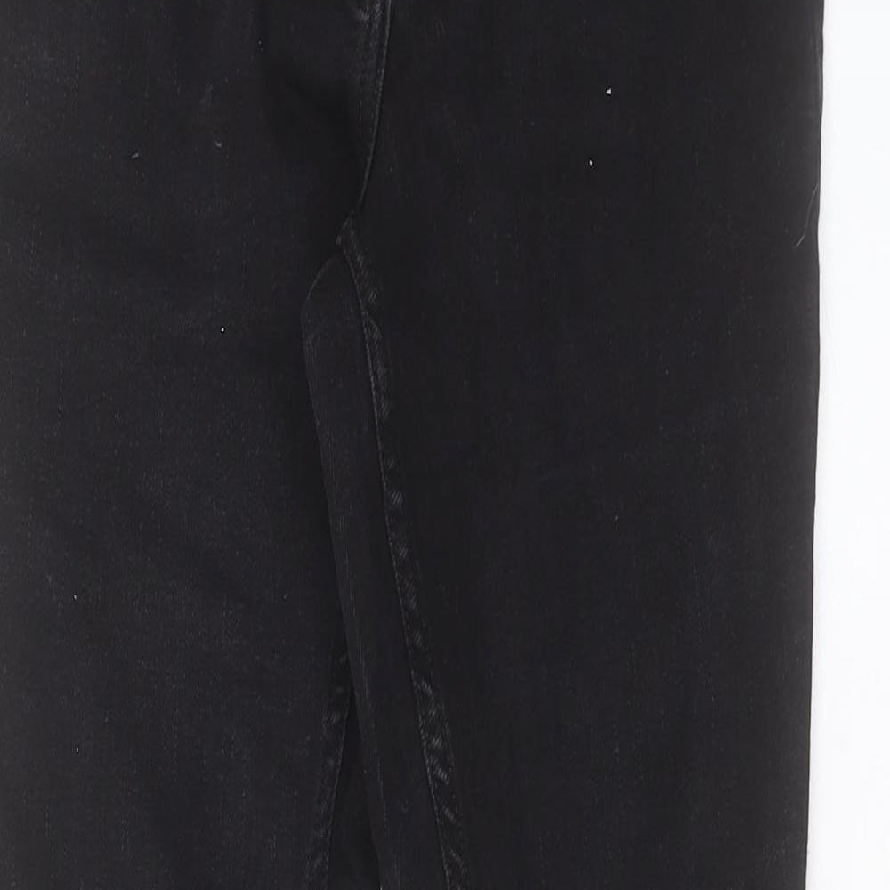 NEXT Womens Black Cotton Skinny Jeans Size 10 L29 in Regular Button