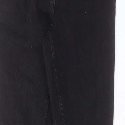 NEXT Womens Black Cotton Skinny Jeans Size 10 L29 in Regular Button