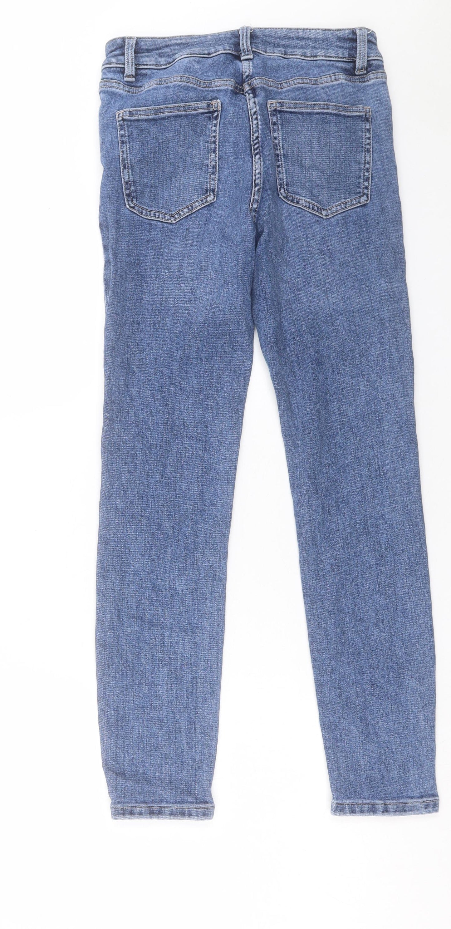 NEXT Womens Blue Cotton Skinny Jeans Size 26 in L27 in Regular Button