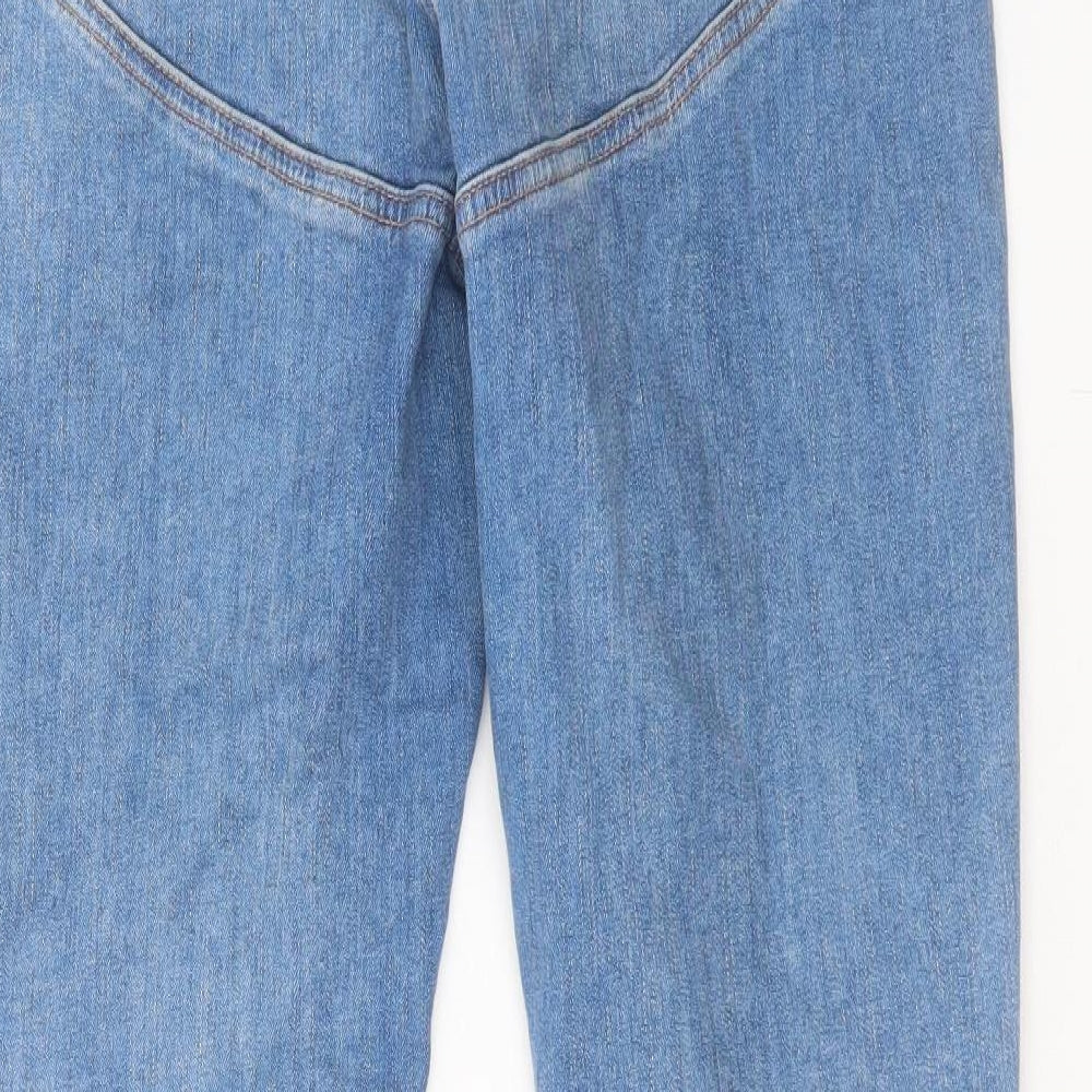 ASOS Womens Blue Cotton Bootcut Jeans Size 34 in L32 in Regular Button