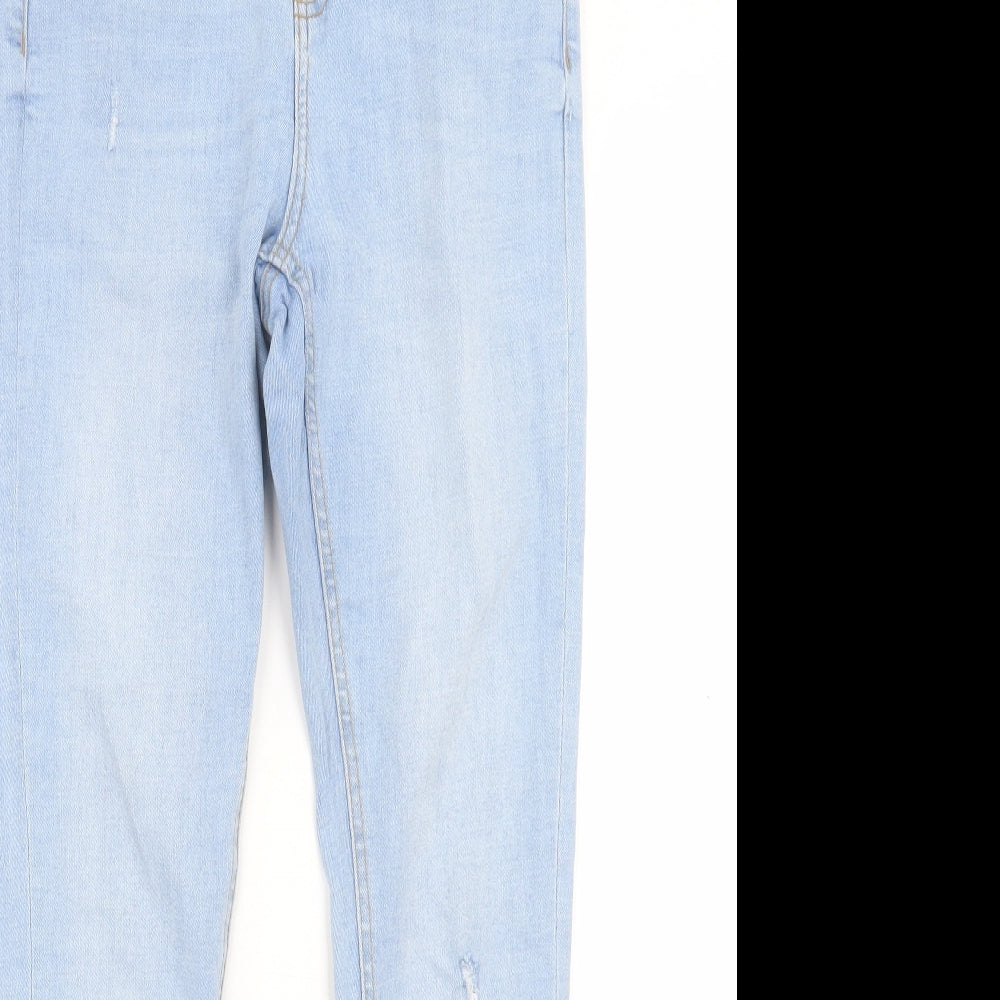 Denim & Co. Womens Blue Cotton Skinny Jeans Size 10 L27 in Regular Button