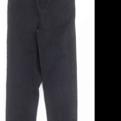 Topshop Womens Black Cotton Skinny Jeans Size 25 in L27 in Regular Button - To Fit 32