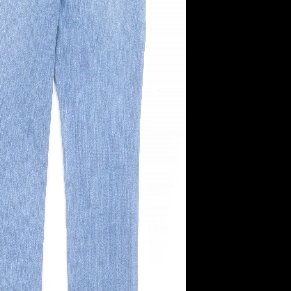 NEXT Womens Blue Cotton Skinny Jeans Size 10 L28 in Regular Button