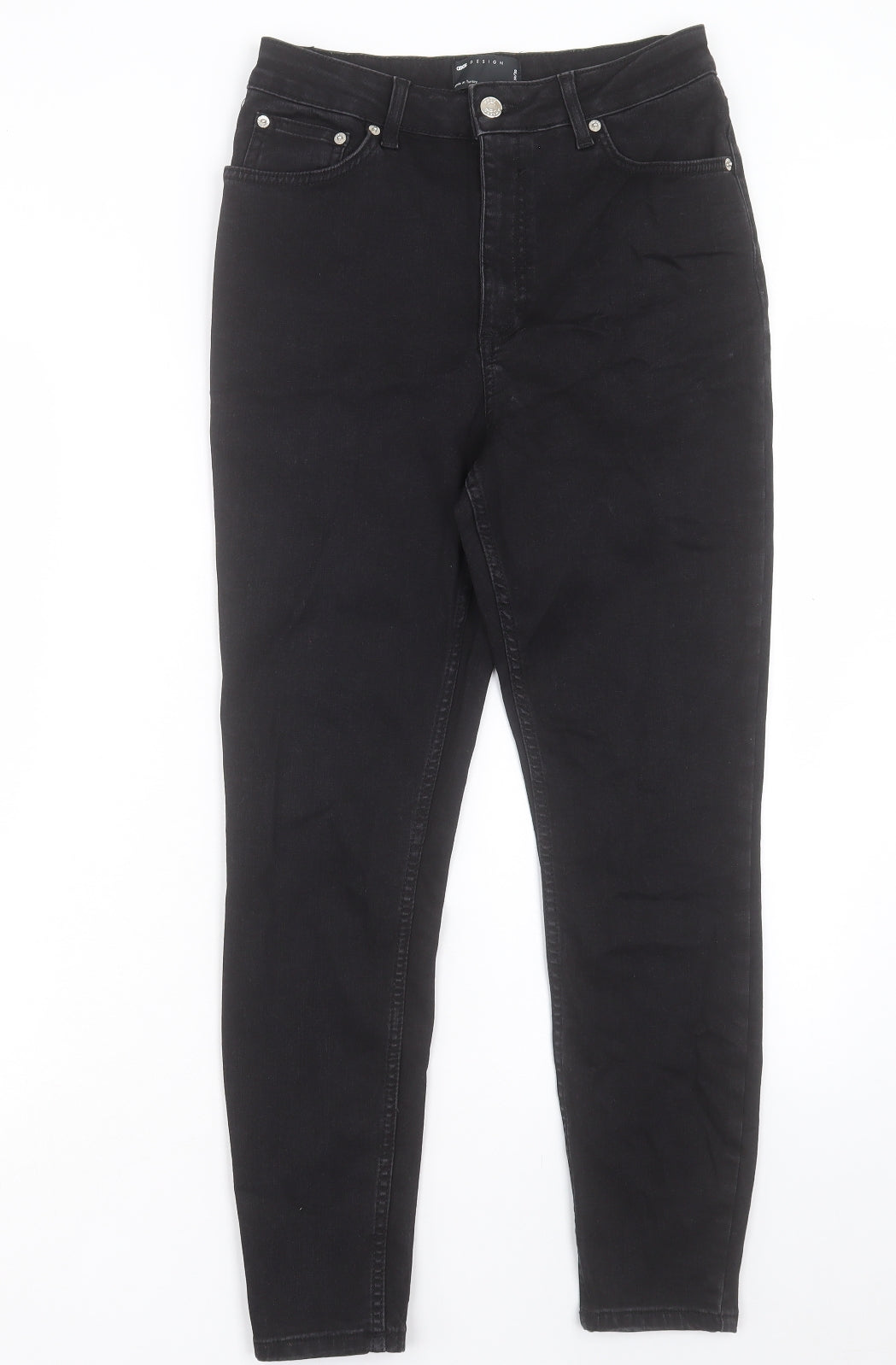 ASOS Womens Black Cotton Skinny Jeans Size 30 in L30 in Regular Button