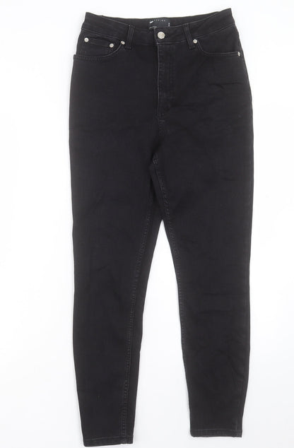 ASOS Womens Black Cotton Skinny Jeans Size 30 in L30 in Regular Button