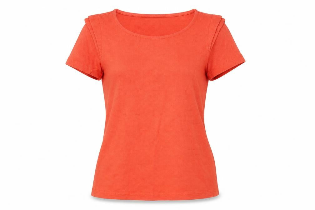 Womens UK Size XS Zara Orange Basic Blouse