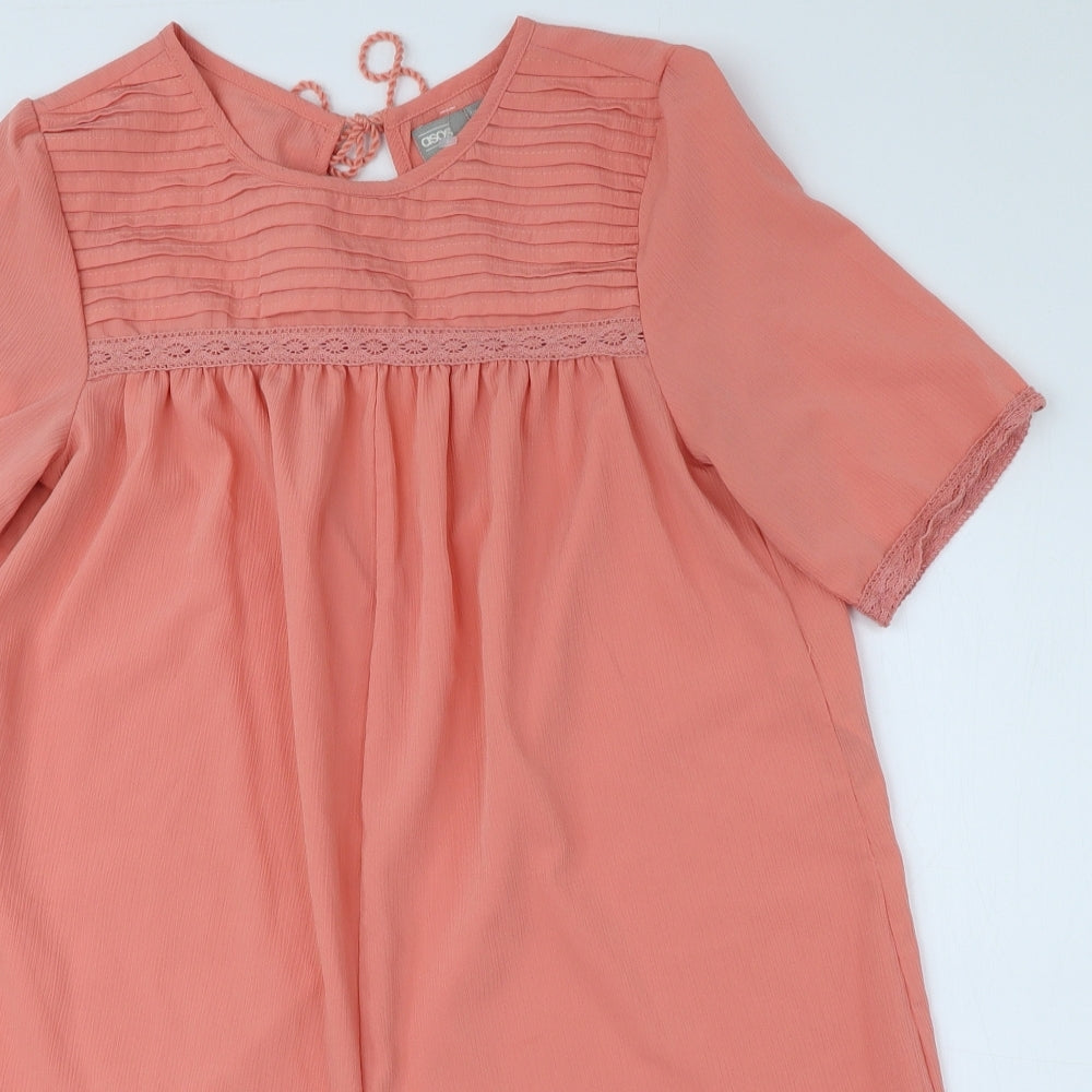 Womens UK Size 10 ASOS One-Piece Pink Romper