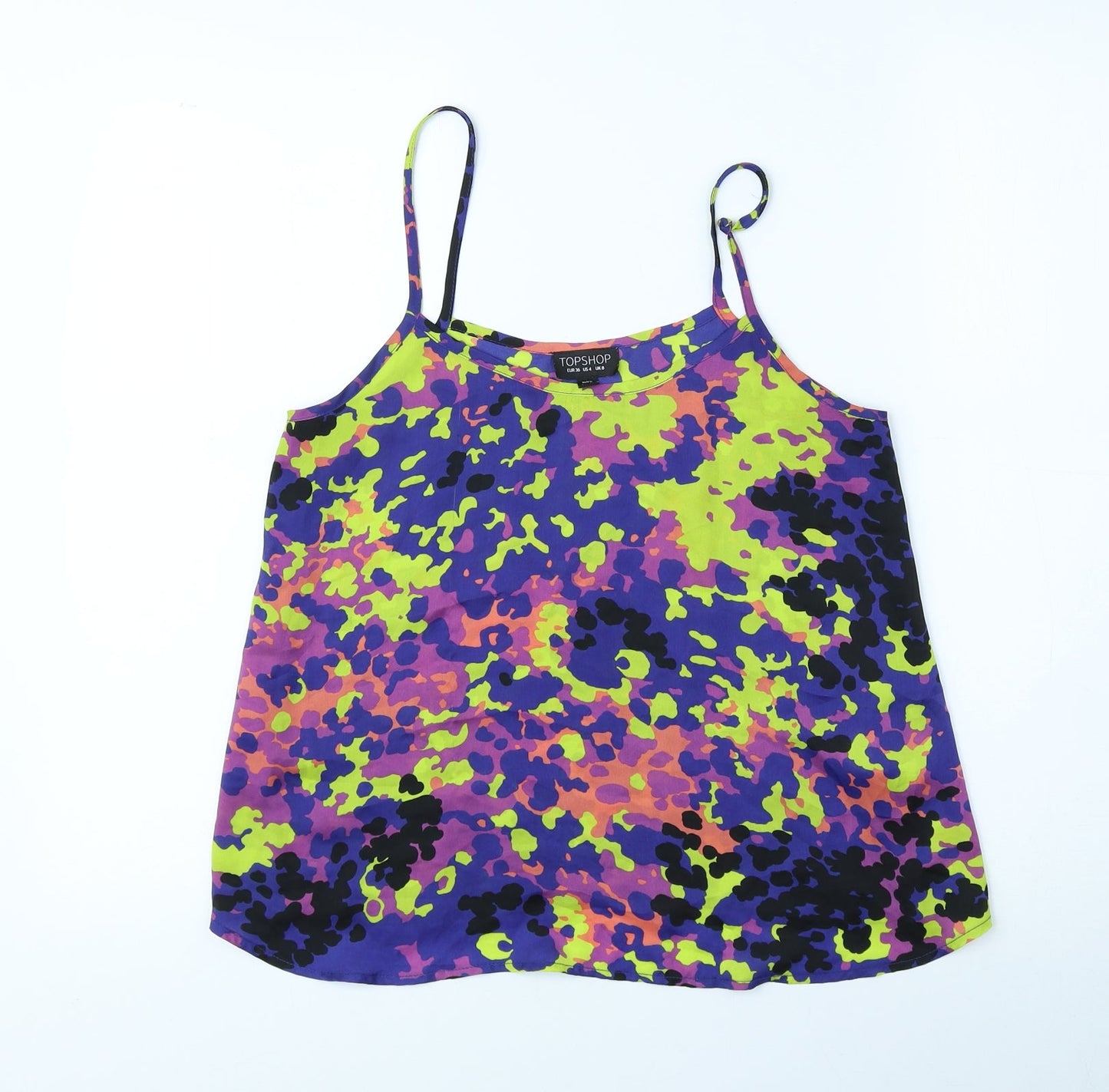 Womens UK Size 8 Topshop Multicoloured Camisole Tank