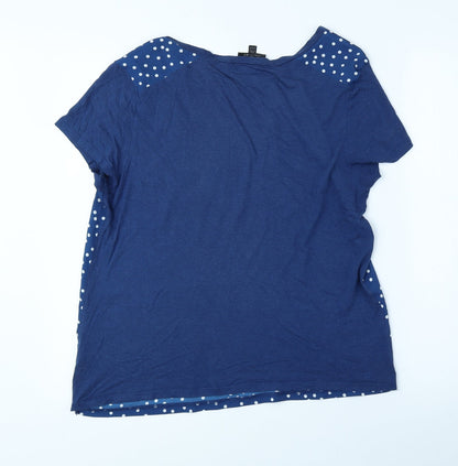 Womens UK Size 12 Topshop Blue Jersey T-Shirt