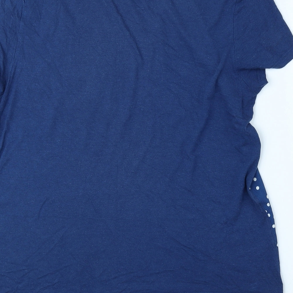 Womens UK Size 12 Topshop Blue Jersey T-Shirt