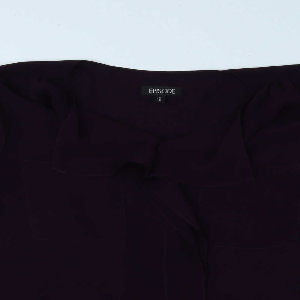 Womens UK Size S Episode Purple Basic Blouse