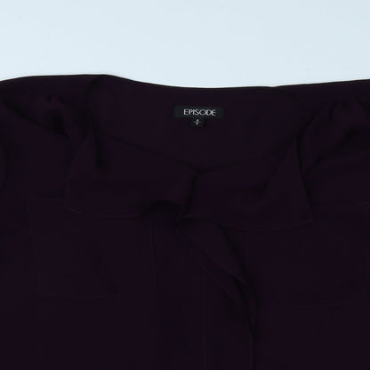Womens UK Size S Episode Purple Basic Blouse