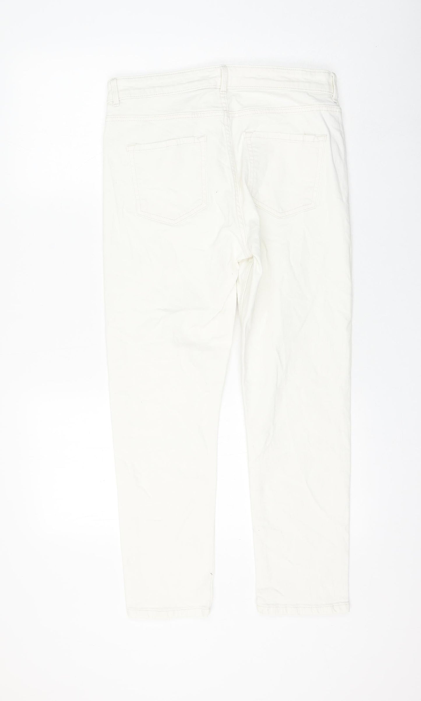 Womens UK Size 12 Marks and Spencer Slim Fit Skinny White Jeans