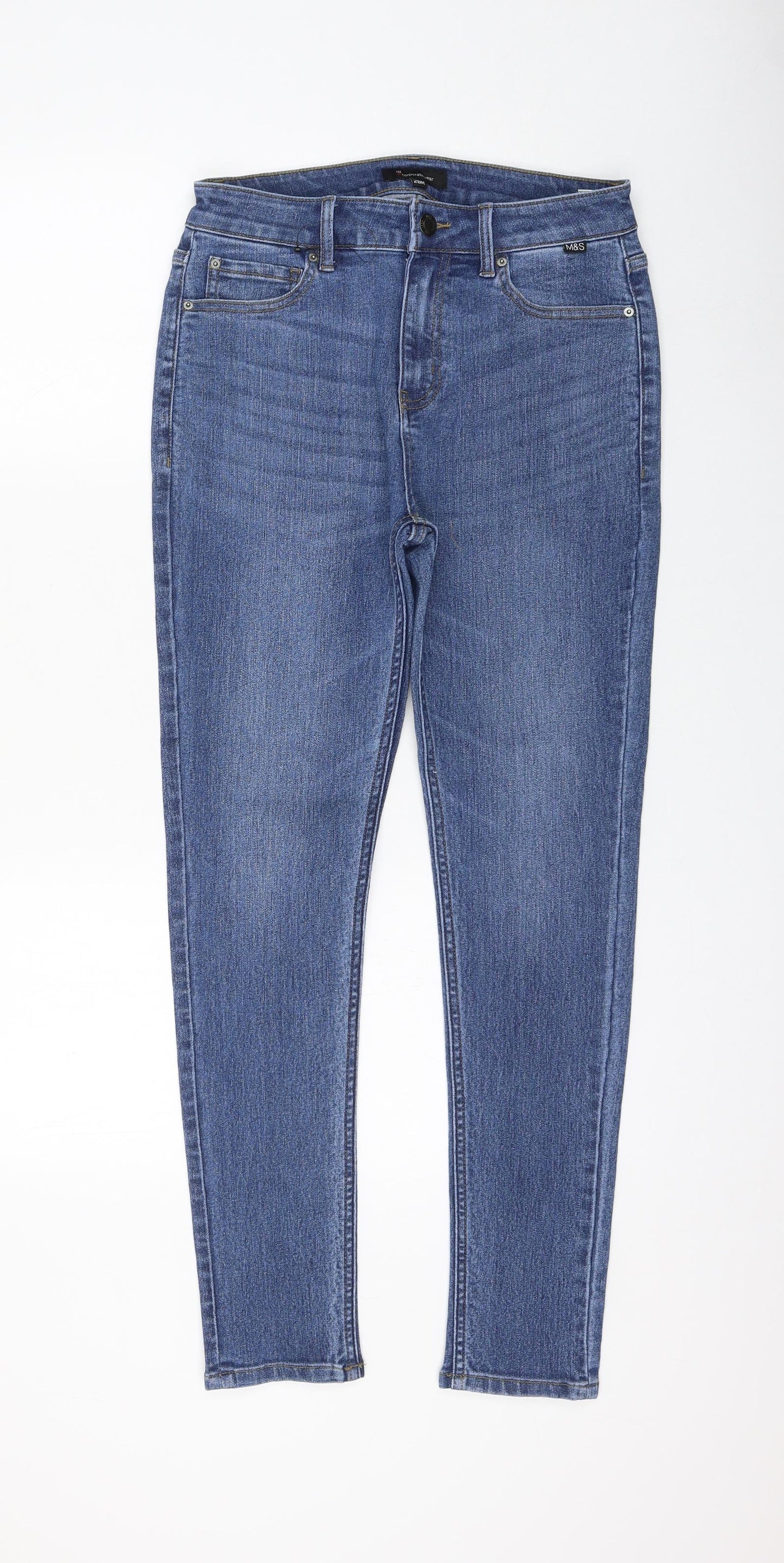 Incorporate Wear Womens Blue Cotton Skinny Jeans Size 28 in L28 in Regular Zip