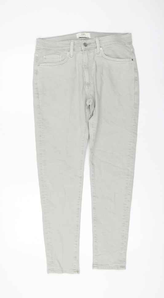 Womens UK Size 32 in Marks and Spencer Regular Fit Skinny Grey Jeans